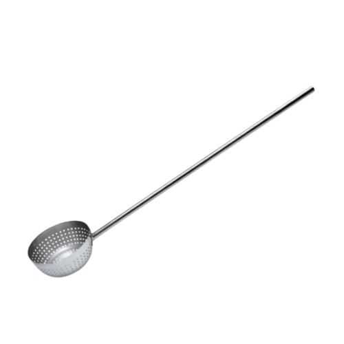 18-8共柄穴明ひしゃく 口付(手持ち部分全周溶接) 【本体】Φ210×H100粍【柄】Φ25×1,000粍/御勤め用/新品/貨物輸送別途積もり書き