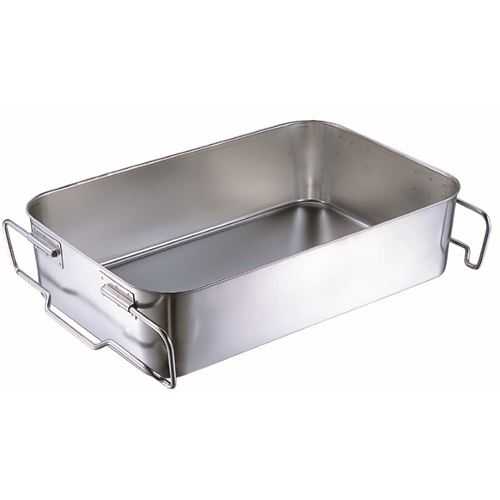 18-8滋養物供給野球バット・持ちはこぶ型(積み重ね手持ち部分付) みがき上げる有 610×388×H140粍/御勤め用/新品/貨物輸送別途積もり書き
