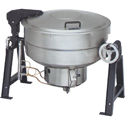 ガス回転釜 【マルゼン】 110L クラッド製 MKGS-CH110 幅1360×奥行967×高さ810mm 【送料別途見積】【プロ用】