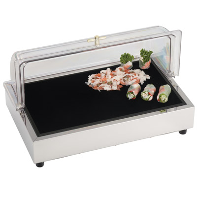タイジ クールプレート ガラストップ(ブラック)ドームカバー仕様 CP-520GKC 幅528×奥行350×高さ300mm /業務用/新品/送料無料