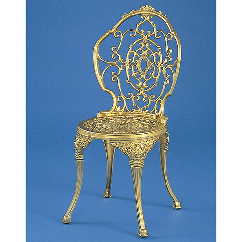 業務用椅子 ハヤシ GARDEN CHAIR & TABLE チェア サイズ：W440×D550×高さ950×座面高さ440mm 品番：HOT-ゴールド/業務用/新品/送料別