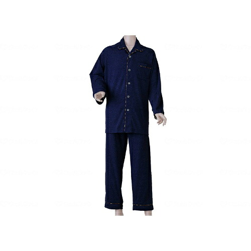 紳士楽らくパジャマ(スムース)/ネイビー/L/業務用/新品/小物送料対象商品