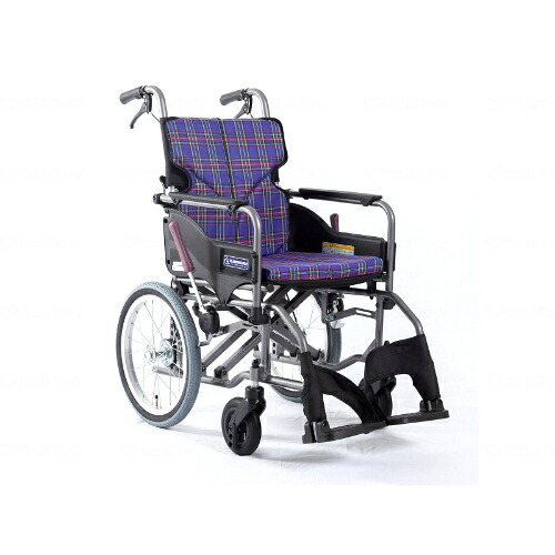 モダンAstyle 背折れ介助用 KMD-A16-40-M/紫チェック(A11)/座幅40-前座43cm/業務用/新品/送料別途見積
