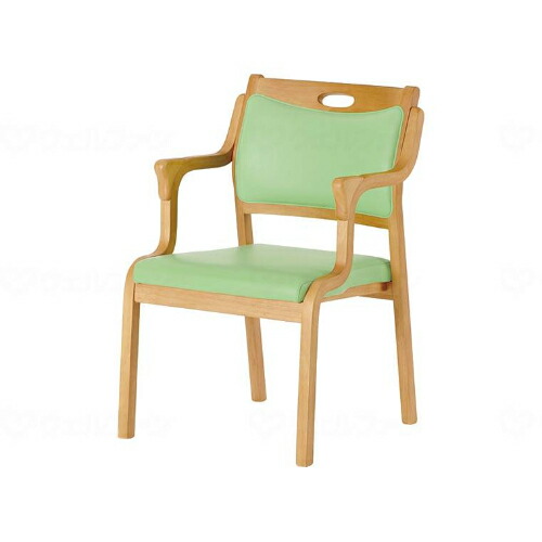 スタッキングチェア Care-111-AC/グリーン(ライトブラウン)/業務用/新品/送料別途見積