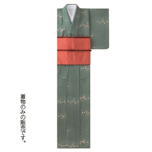 お召しもの 桜花文様京小紋緑であること K3681 /御役目用/新品/小物貨物輸送客体商いもの