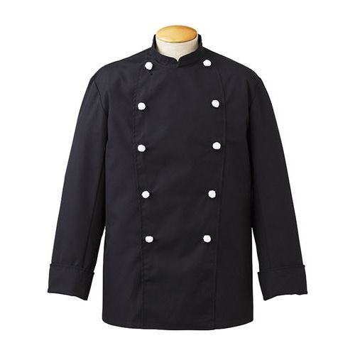 男女兼用コックコート ブラックブラック KE-423 /業務用/新品/小物送料対象商品