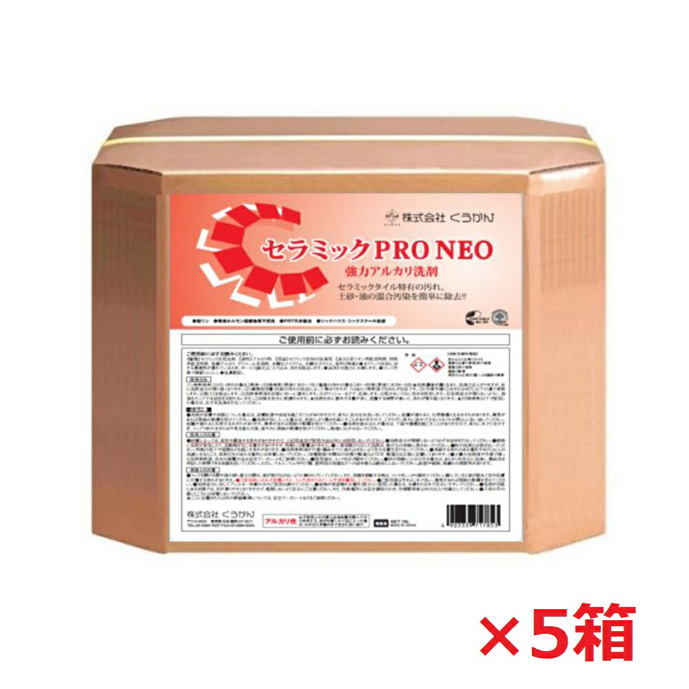陶芸PRO NEO 18L 5箱書き割り 豪然たる塩基中性洗剤 陶芸瓦用 御勤め用 労働者階級用