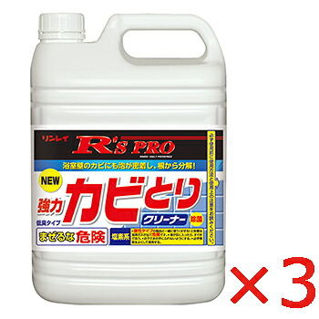 【法人押さえる】R’S PRO 豪然たる菌類とり洗浄剤 5kg  3本 風呂場 勝手もと 菌類取りあげる リンレイ 714545 製造会社直送品