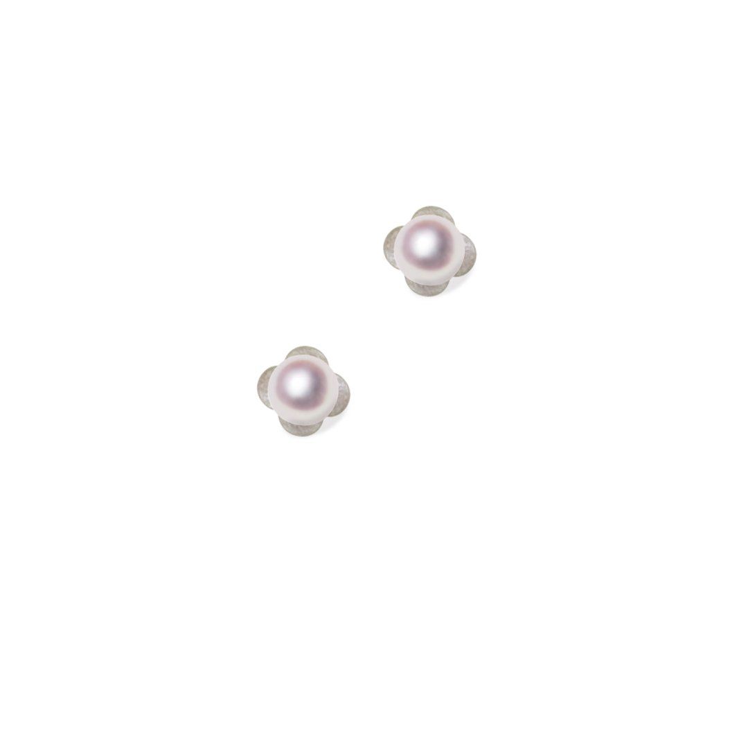 K14WG 3.5mm アコヤ真珠 デザインピアス 宇和島 真珠 ジュエリー・アクセサリー・Tensei Pearl 天成真珠(あこや パール 本真珠 フォーマル カジュアル 誕生日 結婚式 七五三 成人祝い 就職祝い 成人式 卒業式 入学式 入園式 卒園式 母の日 ギフト プレゼント)｜宇和島 天成真珠