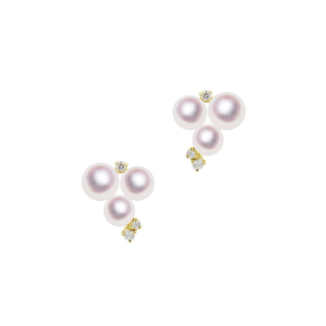K18 4.5～6.0mm アコヤ真珠 デザインピアス 宇和島 真珠 ジュエリー・アクセサリー Tensei Pearl 天成真珠(あこや パール 本真珠 フォーマル カジュアル 誕生日 結婚式 七五三 成人祝い 就職祝い 成人式 卒業式 入学式 入園式 卒園式 母の日 ギフト プレゼント)｜宇和島 天成真珠 58,080円