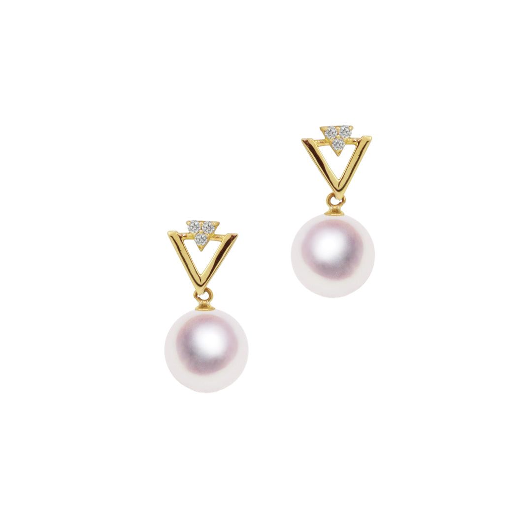 K18 7.5mm アコヤ真珠 デザインピアス 宇和島 真珠 ジュエリー・アクセサリー Tensei Pearl 天成真珠(あこや パール 本真珠 フォーマル カジュアル 誕生日 結婚式 七五三 成人祝い 就職祝い 成人式 卒業式 入学式 入園式 卒園式 母の日 ギフト プレゼント)|宇和島 天成真珠