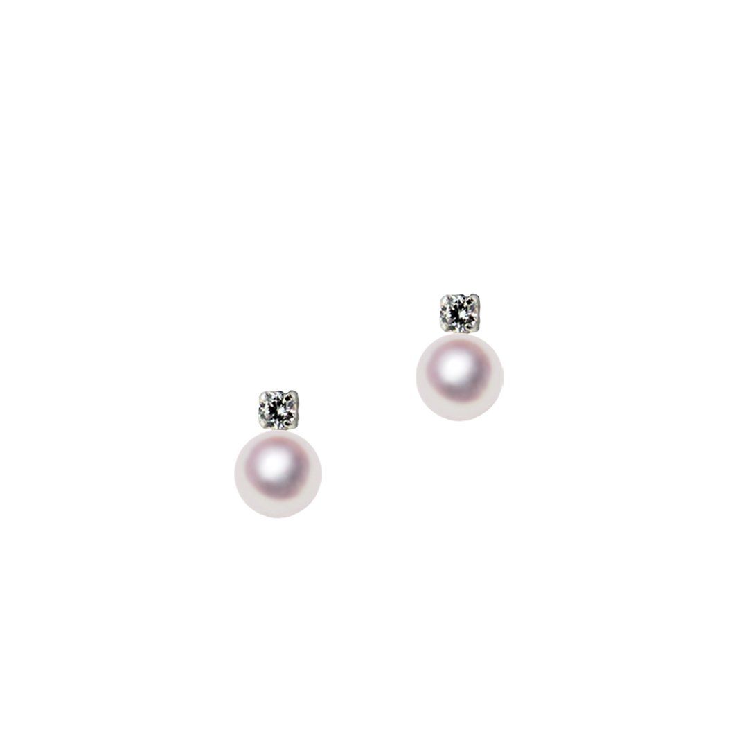 K14WG 6.5mm アコヤ真珠 デザインピアス 宇和島 真珠 ジュエリー・アクセサリー・Tensei Pearl 天成真珠(あこや パール 本真珠 フォーマル カジュアル 誕生日 結婚式 七五三 成人祝い 就職祝い 成人式 卒業式 入学式 入園式 卒園式 母の日 ギフト プレゼント)|宇和島 天成真珠