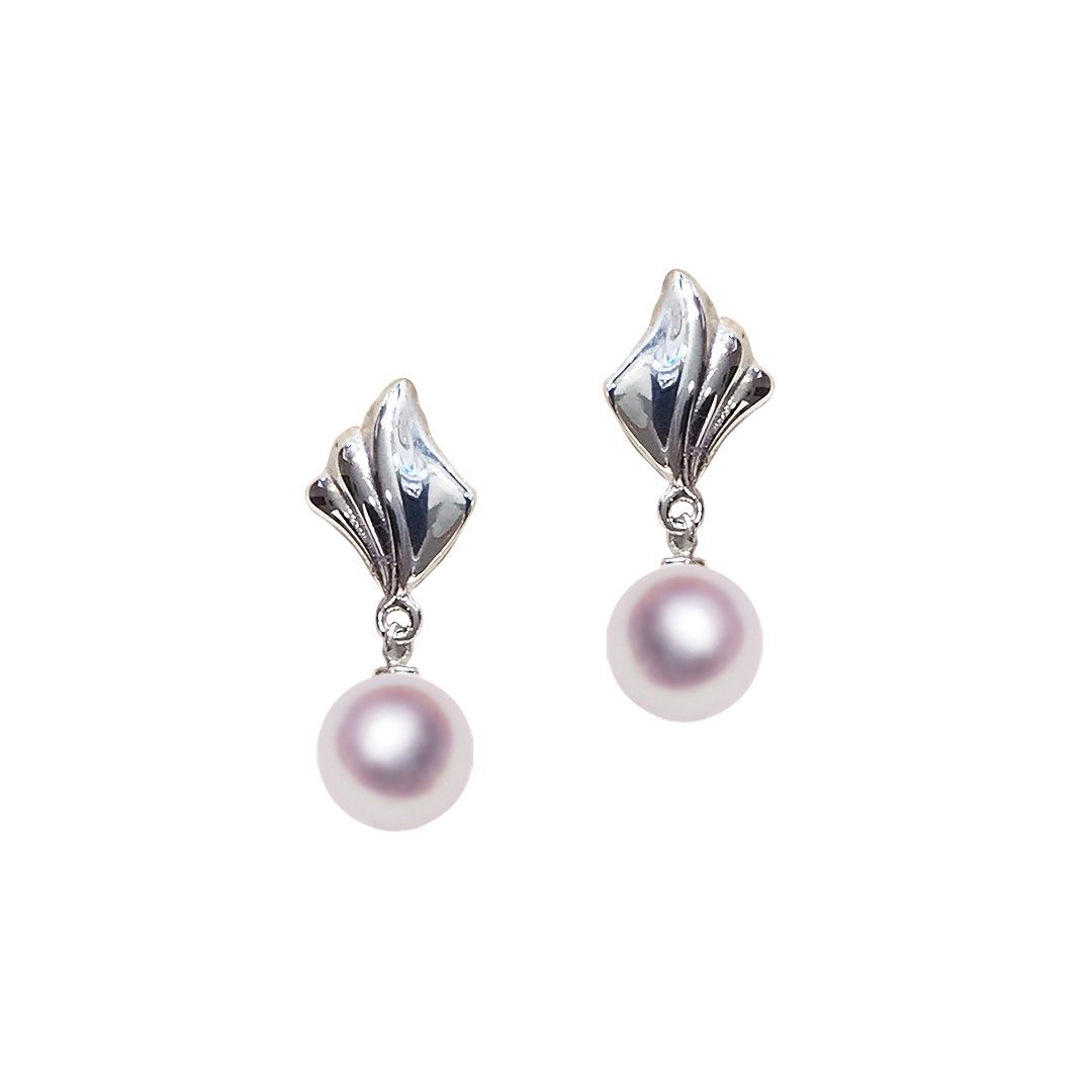 SV 7.5mm アコヤ真珠 デザインイヤリング 宇和島 真珠 ジュエリー・アクセサリー・Tensei Pearl 天成真珠(あこや パール 本真珠 フォーマル カジュアル 誕生日 結婚式 七五三 成人祝い 就職祝い 成人式 卒業式 入学式 入園式 卒園式 母の日 ギフト プレゼント)｜宇和島 天成真珠 14,775円