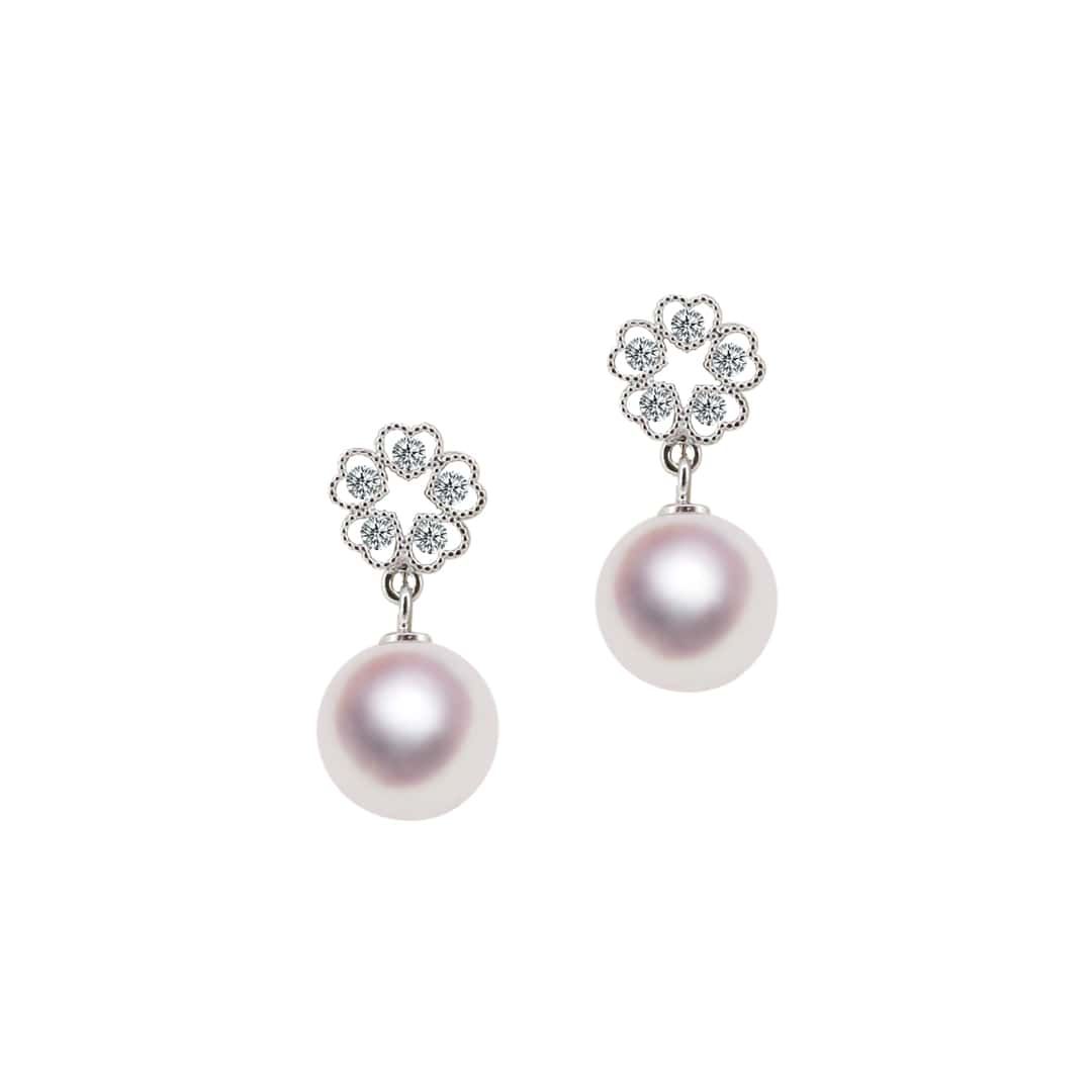 SV 8.5mm アコヤ真珠 デザインイヤリング 宇和島 真珠 ジュエリー・アクセサリー・Tensei Pearl 天成真珠(あこや パール 本真珠 フォーマル カジュアル 誕生日 結婚式 七五三 成人祝い 就職祝い 成人式 卒業式 入学式 入園式 卒園式 母の日 ギフト プレゼント)｜宇和島 天成真珠