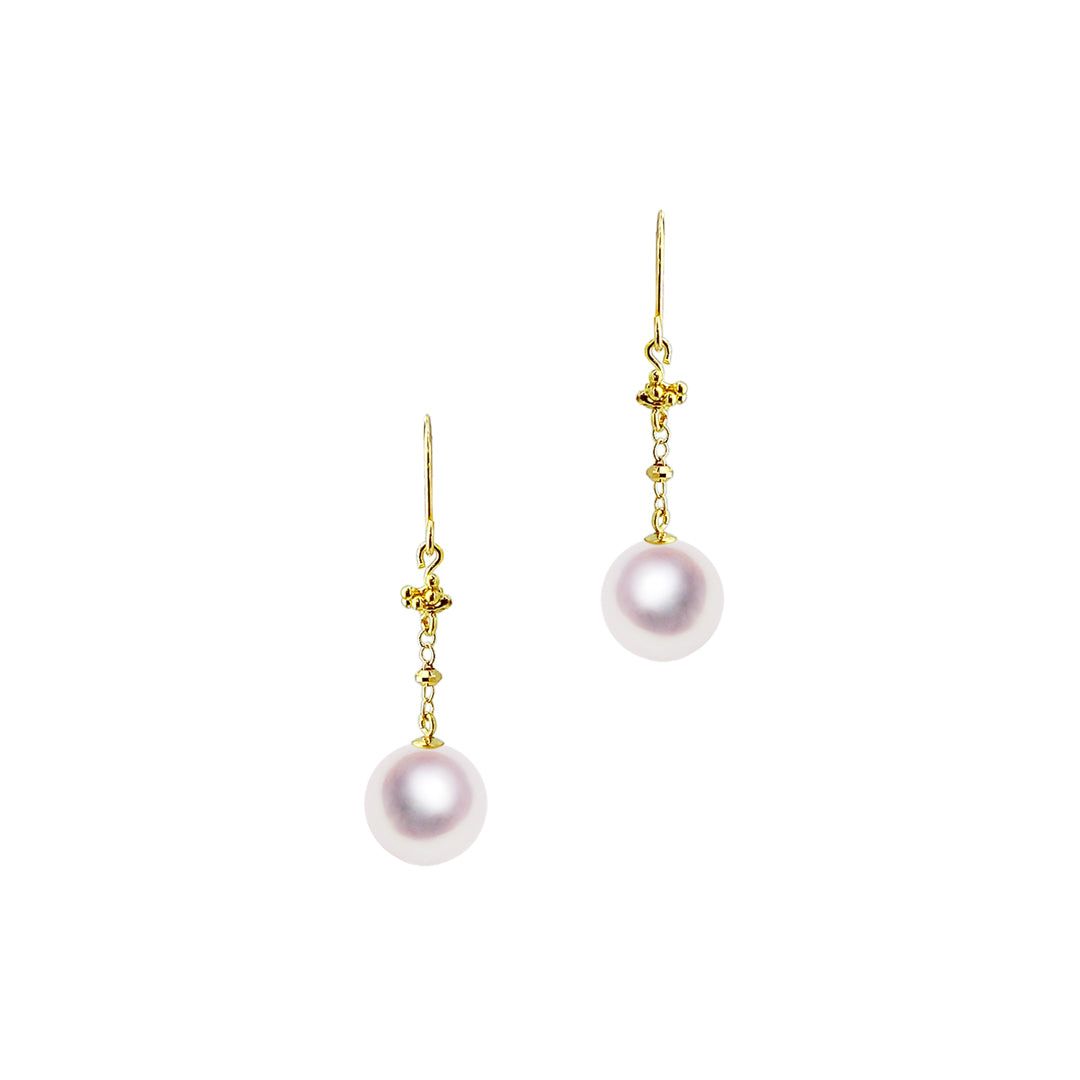 K18 7.0mm アコヤ真珠 デザインピアス 宇和島 真珠 ジュエリー・アクセサリー Tensei Pearl 天成真珠(パール フォーマル ブラックフォーマル 誕生日 結婚式 冠婚葬祭 七五三 成人祝い 定番 就職祝い 成人式 卒業式 入学式 入園式 卒園式 母の日 ギフト 送料無料)|宇和島 天成真珠