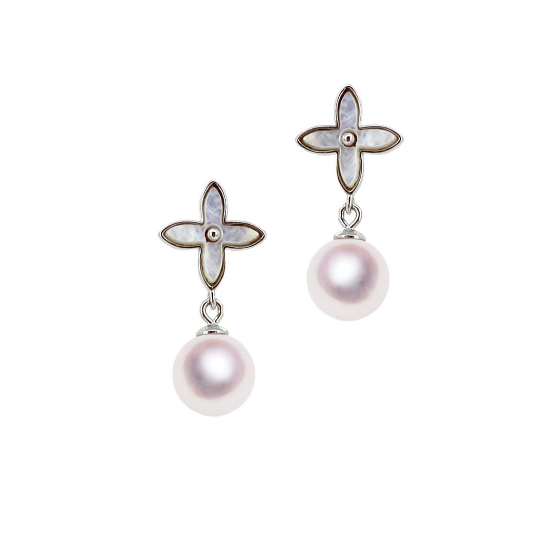 SV 7.5mm アコヤ真珠 デザインピアス 宇和島 真珠 ジュエリー・アクセサリー Tensei Pearl 天成真珠(あこや パール 本真珠 フォーマル カジュアル 誕生日 結婚式 七五三 成人祝い 就職祝い 成人式 卒業式 入学式 入園式 卒園式 母の日 ギフト プレゼント)｜宇和島 天成真珠
