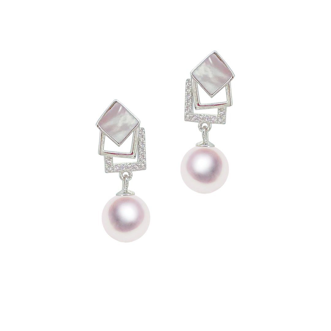 SV 7.5mm アコヤ真珠 デザインピアス 宇和島 真珠 ジュエリー・アクセサリー Tensei Pearl 天成真珠(あこや パール 本真珠 フォーマル カジュアル 誕生日 結婚式 七五三 成人祝い 就職祝い 成人式 卒業式 入学式 入園式 卒園式 母の日 ギフト プレゼント)｜宇和島 天成真珠