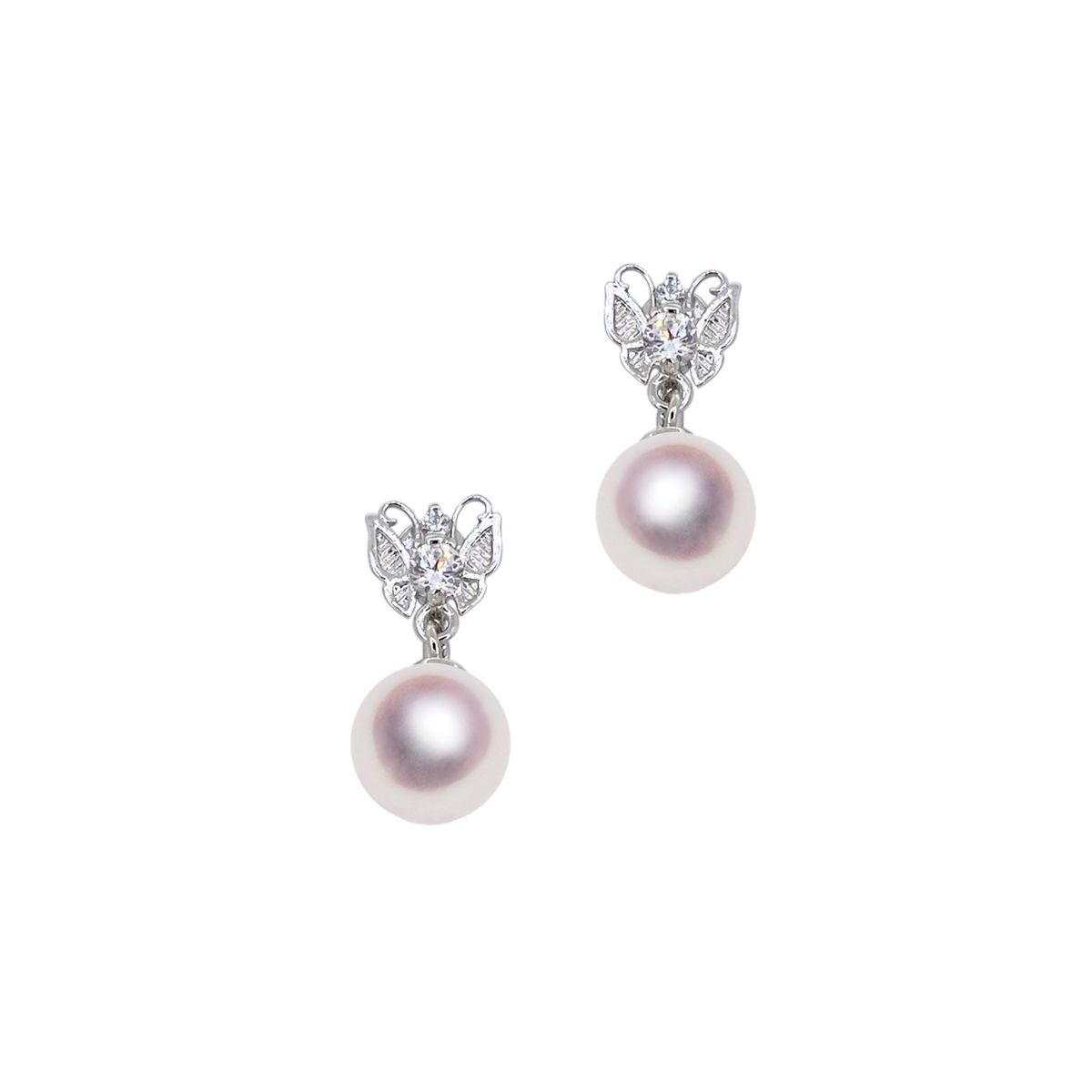 SV 7.5mm アコヤ真珠 デザインイヤリング 宇和島 真珠 ジュエリー・アクセサリー Tensei Pearl 天成真珠(あこや パール 本真珠 フォーマル カジュアル 誕生日 結婚式 七五三 成人祝い 就職祝い 成人式 卒業式 入学式 入園式 卒園式 母の日 ギフト プレゼント)｜宇和島 天成真珠