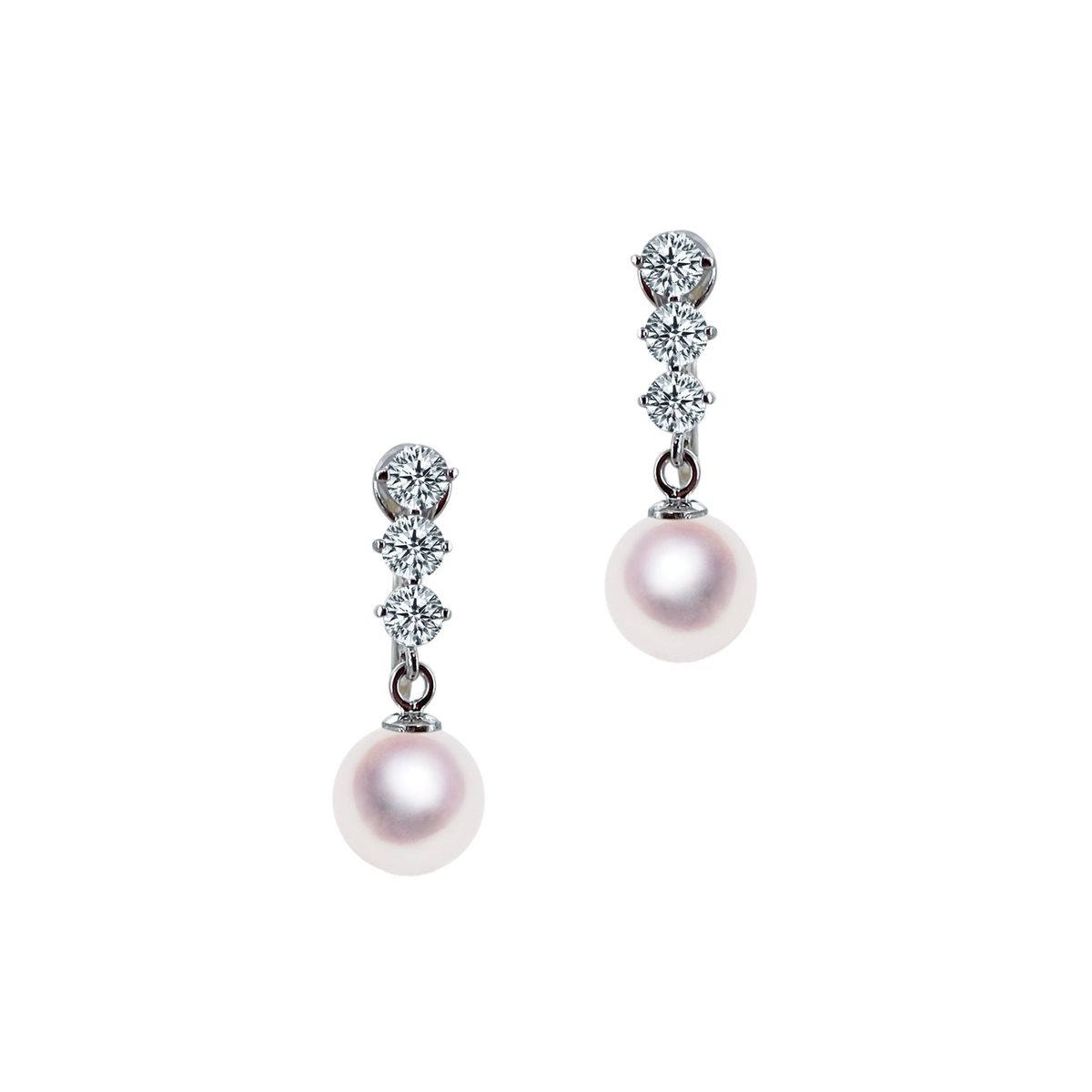 SV 7.5mm アコヤ真珠 デザインイヤリング 宇和島 真珠 ジュエリー・アクセサリー Tensei Pearl 天成真珠(あこや パール 本真珠 フォーマル カジュアル 誕生日 結婚式 七五三 成人祝い 就職祝い 成人式 卒業式 入学式 入園式 卒園式 母の日 ギフト プレゼント)｜宇和島 天成真珠