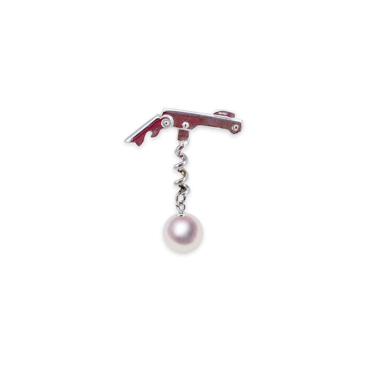 SV 7.0mm アコヤ真珠 ピンブローチ ソムリエナイフ 宇和島 真珠 ジュエリー・アクセサリー Tensei Pearl 天成真珠(あこや パール ブローチ 本真珠 フォーマル カジュアル 誕生日 結婚式 成人祝い 就職祝い 成人式 卒業式 入学式 入園式 卒園式 母の日 ギフト プレゼント)