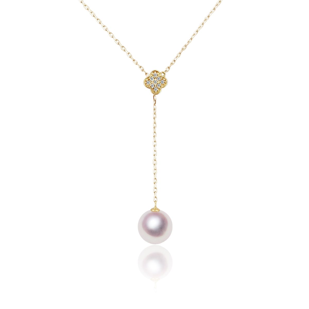 K18 8.5mm アコヤ真珠 ペンダント D0.04ct 宇和島 真珠 ジュエリー・アクセサリー Tensei Pearl 天成真珠(あこや パール 本真珠 フォーマル カジュアル 誕生日 結婚式 七五三 成人祝い 就職祝い 成人式 卒業式 入学式 入園式 卒園式 母の日 ギフト プレゼント)｜宇和島 天成真珠