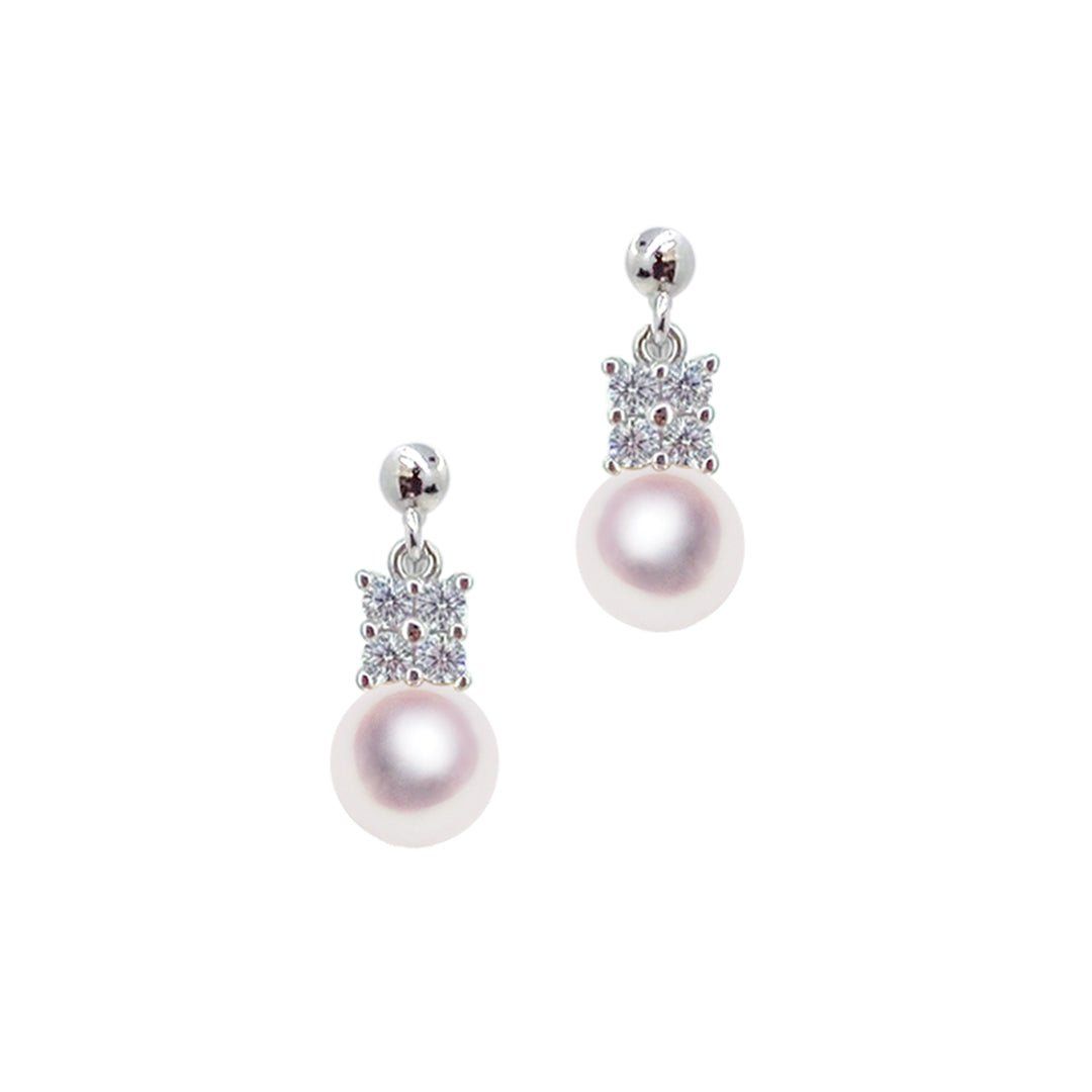 SV 7.5mm アコヤ真珠 デザインイヤリング 宇和島 真珠 ジュエリー・アクセサリー Tensei Pearl 天成真珠(あこや パール 本真珠 フォーマル カジュアル 誕生日 結婚式 七五三 成人祝い 就職祝い 成人式 卒業式 入学式 入園式 卒園式 母の日 ギフト プレゼント)｜宇和島 天成真珠 15,206円
