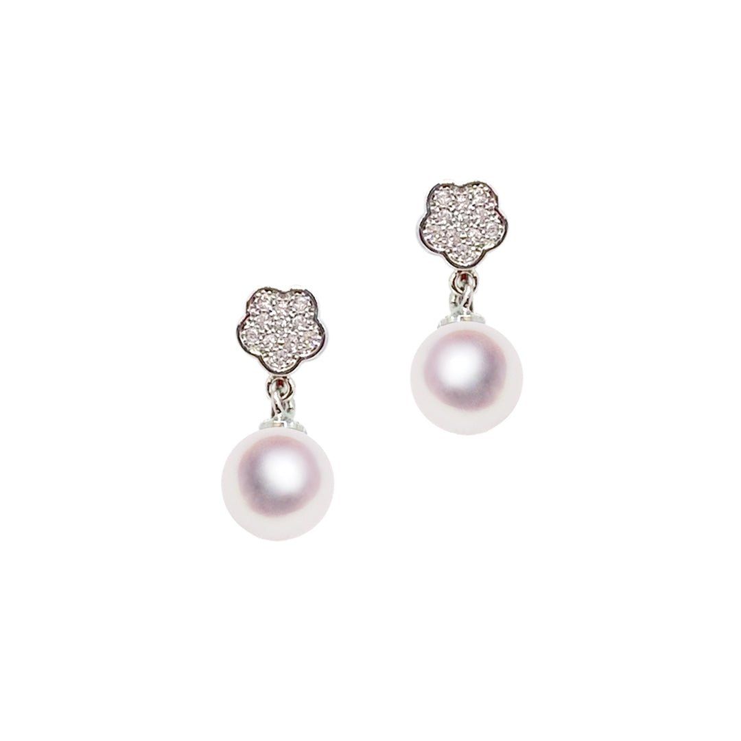 SV 7.5mm アコヤ真珠 デザインイヤリング 宇和島 真珠 ジュエリー・アクセサリー Tensei Pearl 天成真珠(あこや パール 本真珠 フォーマル カジュアル 誕生日 結婚式 七五三 成人祝い 就職祝い 成人式 卒業式 入学式 入園式 卒園式 母の日 ギフト プレゼント)｜宇和島 天成真珠