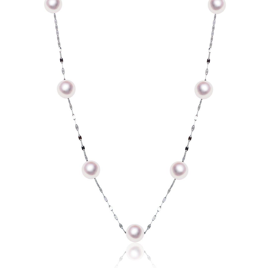 Pt 8.0~8.5mm アコヤ真珠 デザインネックレス 宇和島 真珠 ジュエリー・アクセサリー Tensei Pearl 天成真珠(あこや パール 本真珠 フォーマル カジュアル 誕生日 結婚式 七五三 成人祝い 就職祝い 成人式 卒業式 入学式 入園式 卒園式 母の日 ギフト プレゼント)｜宇和島 天成真珠