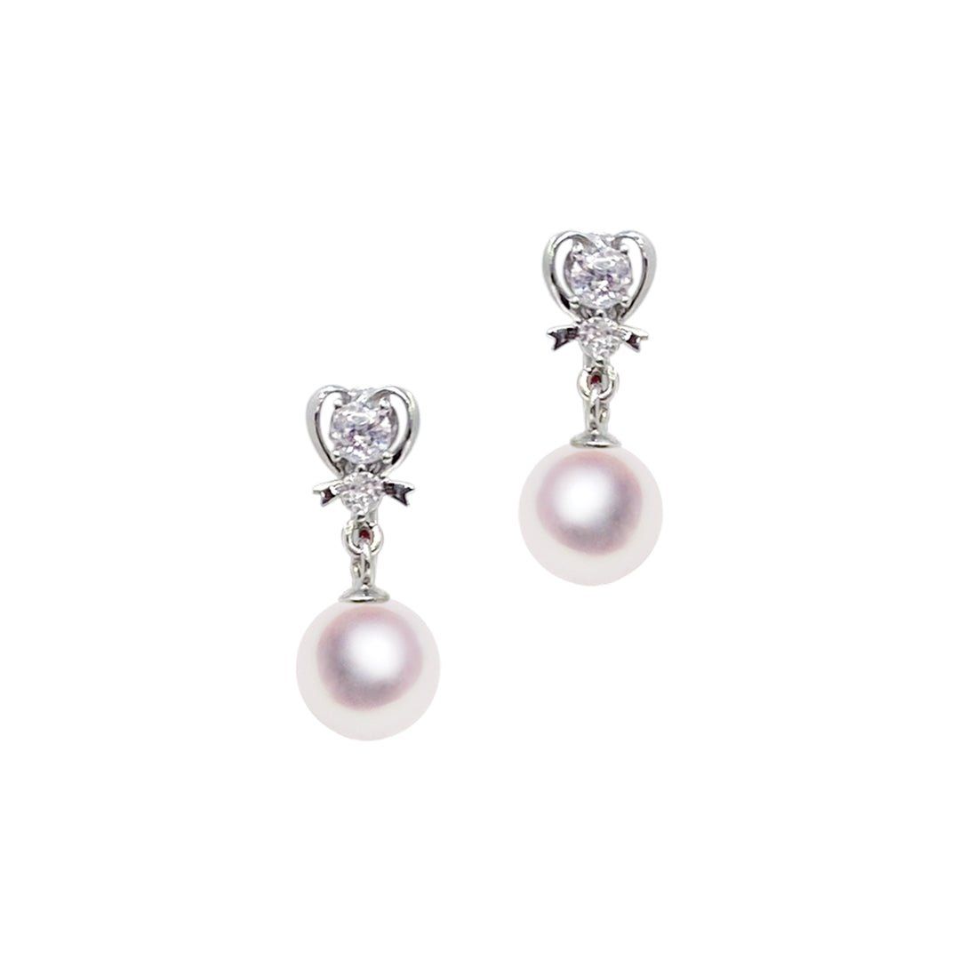 SV 7.5mm アコヤ真珠 デザインイヤリング 宇和島 真珠 ジュエリー・アクセサリー Tensei Pearl 天成真珠(あこや パール 本真珠 フォーマル カジュアル 誕生日 結婚式 七五三 成人祝い 就職祝い 成人式 卒業式 入学式 入園式 卒園式 母の日 ギフト プレゼント)｜宇和島 天成真珠 16,016円