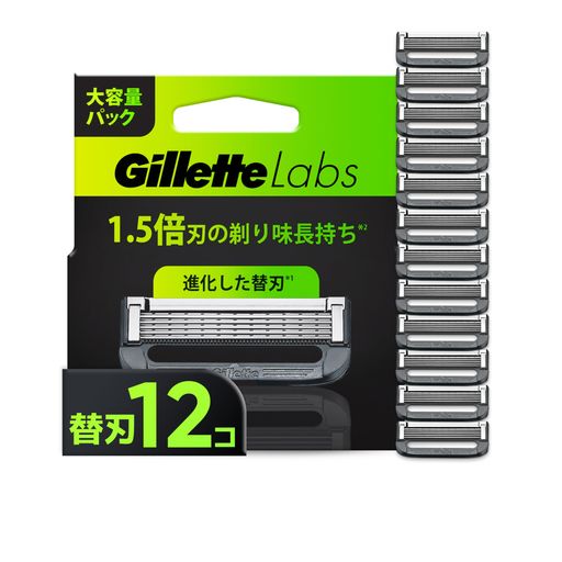 ジレット髭剃り替刃12個髪剃り髪剃りメンズ深剃り角質撥ね除ける科学研究所 美容・コスメ・香水-T字カミソリ
