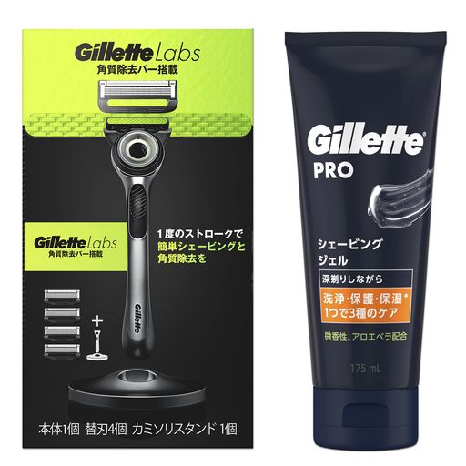 ジレット ラボ　Gillette Labs Gillette Labs Shaving Razor with Exfoliating Bar, Groom Care