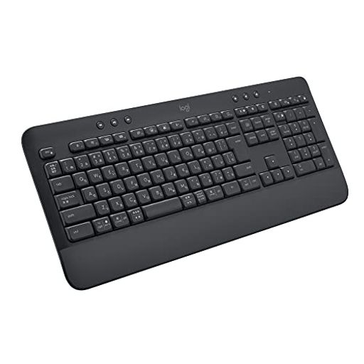 ロジクールSIGNATUREK650GRワイヤレスキーボードパームレスト薄型疲れにくいbluetoothLogiBoltUnifying非対応日本語配列windowsmacchromeAndroid無線