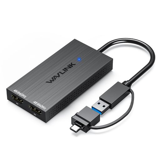 WAVLINKUSB3.1/USBC-デュアルHDMIアダプター、HDMI変換アダプタ、DisplayLinkデュアル4K@60Hzディスプレイ出力、DellHPSurfaceLenovo用、WindowsおよびM1/M2/M3