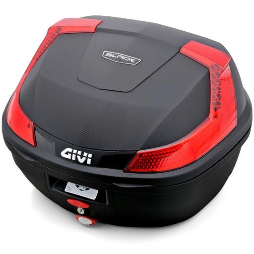 GIVI(ジビ)バイクリアボックスモノロック37LBLADEシリーズB37N未塗装ブラックレッドレンズ78037