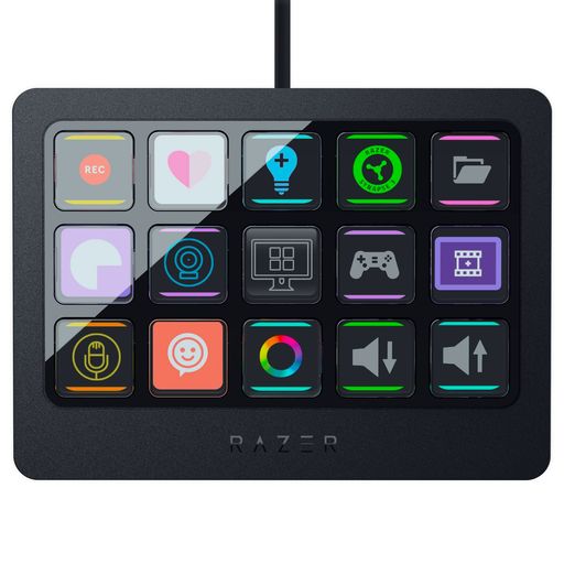 RAZER レイザー STREAM CONTROLLER X 自由に割り当て可能なボタンによりライブ配信やコンテンツ制作で便利になる一体型コントローラー 15個の SWITCHBLADE ボタン 主要な配信ソフトウェアに対応｜天祥堂　店