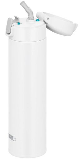 サーモス水筒真空断熱ストローボトル450mlホワイト保冷専用FJM-450WH