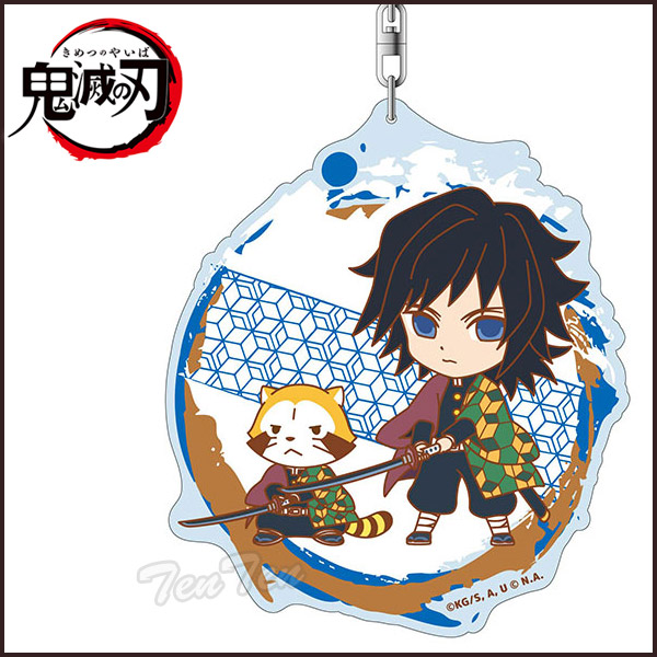 新品★鬼滅の刃【冨岡義勇＆鱗滝左近次】ラスカル★コラボ★アクスタ＆缶バッジ 鱗滝左近次＆冨岡義勇】 ぴた!でふぉめ 鬼滅の刃 二人組