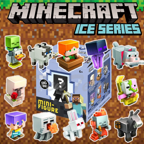 楽天市場 マインクラフト コレクタブルミニフィギュア ミステリーパック アイスシリーズ 全12種セット 即納品 Minecraft 天天ストア 楽天市場店