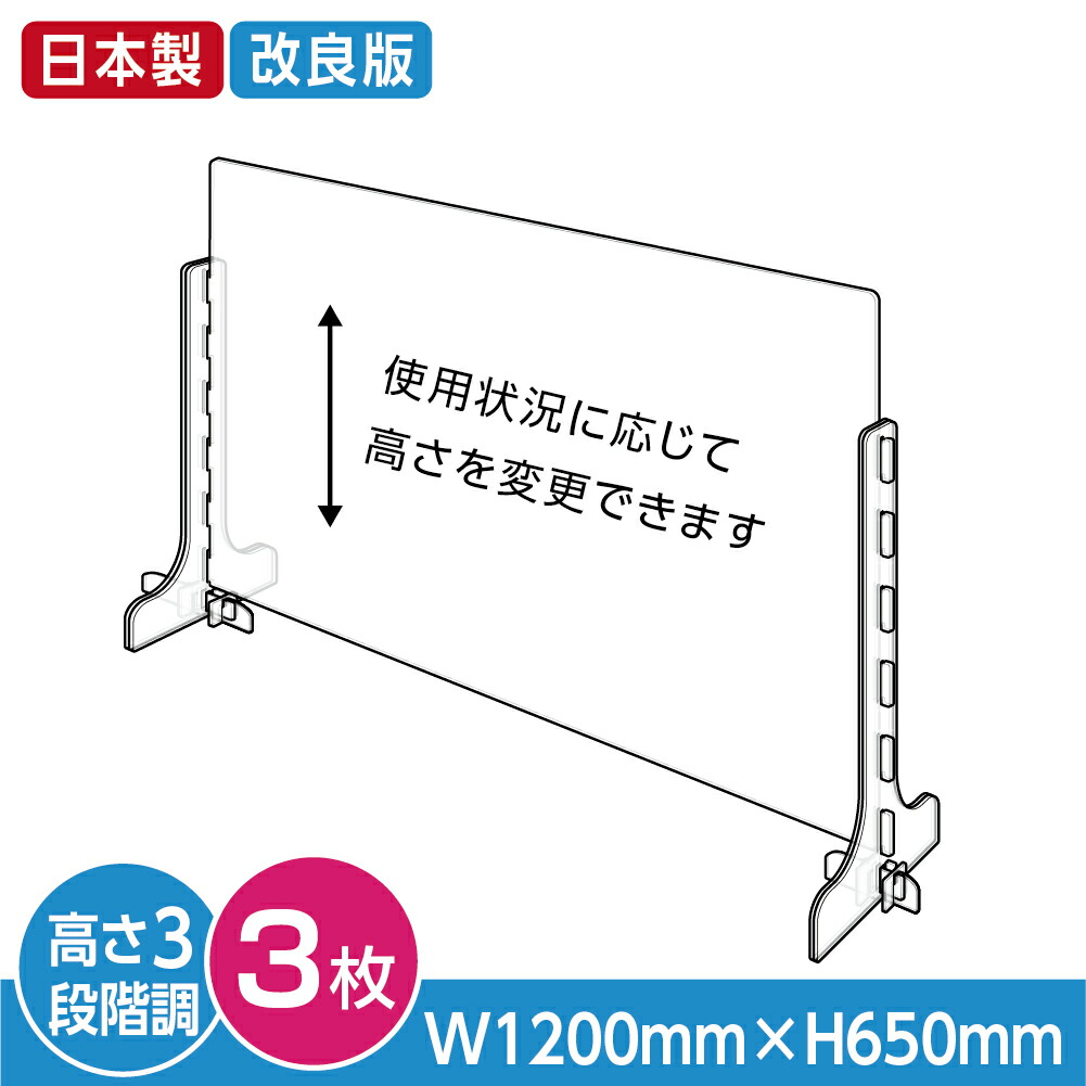 注目の 日本製 改良版 3段階調整可能 高透明度アクリルパーテーション W600xH600mm キャスト板採用 対面式スクリーン デスク仕切り板 衝立  cap-6060 discoversvg.com