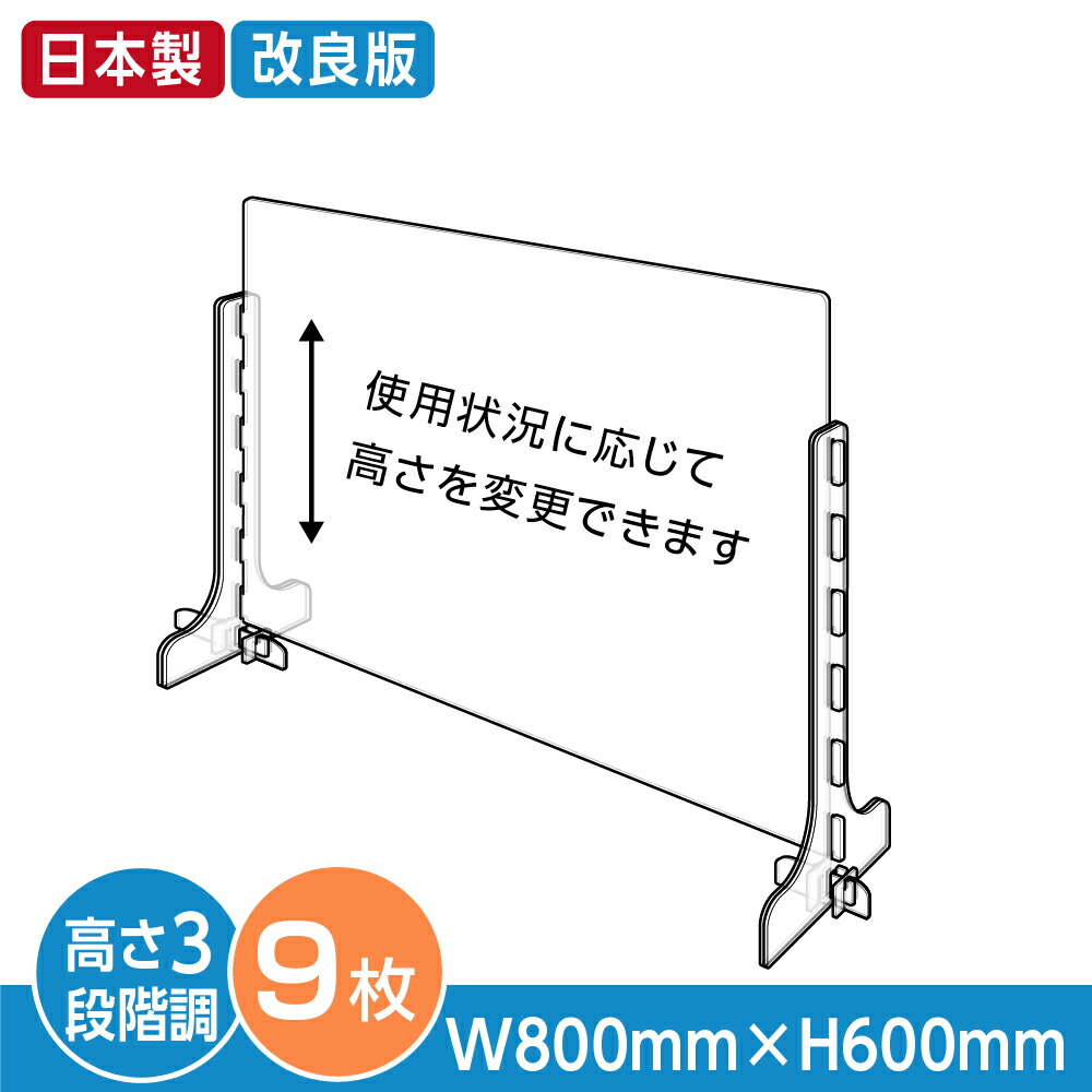 楽天市場】【日本製】高透明度アクリル板採用 衝突防止 W800xH600mm 飛沫防止 透明 アクリルパーテーション デスク用仕切り板、コロナウイルス  学校 銀行介護老人福祉施設 老人ホーム 福祉施設 介護施設 リハビリ病院 保育園や幼稚園 【受注生産、返品交換不可】kap-r8060 ...