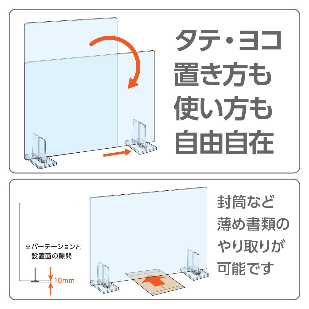 高価値 日本製 まん延防止等重点措置飛沫防止 板厚5mm 透明 アクリルパーテーション W900mm×H700mm パーテーション 仕切り板 衝立  対面式スクリーン ウイルス対策 飲食店 料理店 オフィス 学校 病院 薬局 角丸加工 組立式 kbap5-r9070  newschoolhistories.org