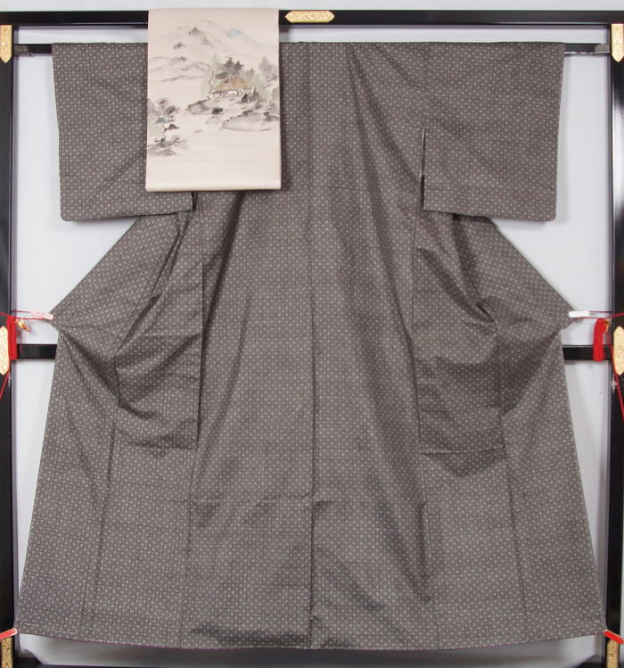 楽天市場】大島紬 未使用品 ７マルキ 石畳模様 正絹 着物 大島 紬 