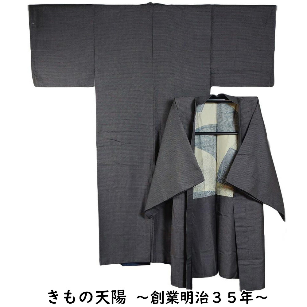 【くのいち】139★男物紬アンサンブル１１組まとめて！★リメイク材料/洋服/裁縫/着付け/着物/羽織/観光★