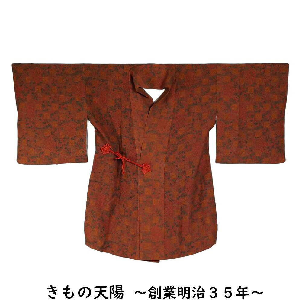 道中着 更紗模様 Sサイズ 正絹 塵除けコート 【中古 道中着 コート 道行コート 道行き 防寒コート 着物 着物コート 和装コート 羽織もの レディース 羽織りもの 古着 冬 塵除け コート】｜きもの天陽