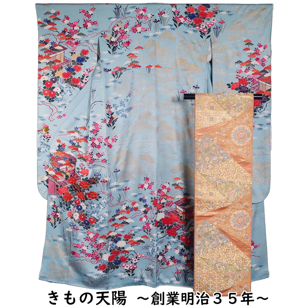 楽天市場】振袖セット 振袖・袋帯 2点 セット 総絞り 露芝取に 楽天市場】振袖セット 振袖・袋帯 2点 セット 総絞り 露芝取に