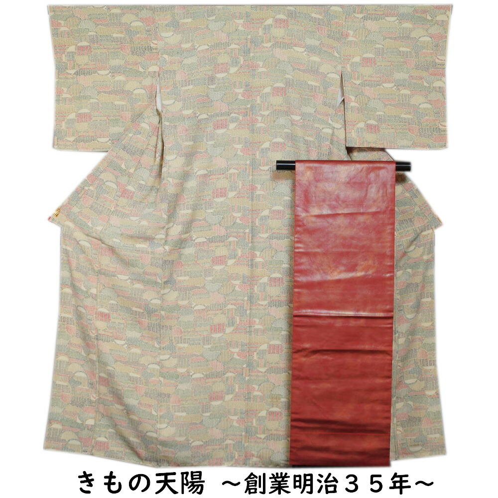 楽天市場】着物セット 小紋・名古屋帯 2点 セット 羽ばたく鳥模様 小紋