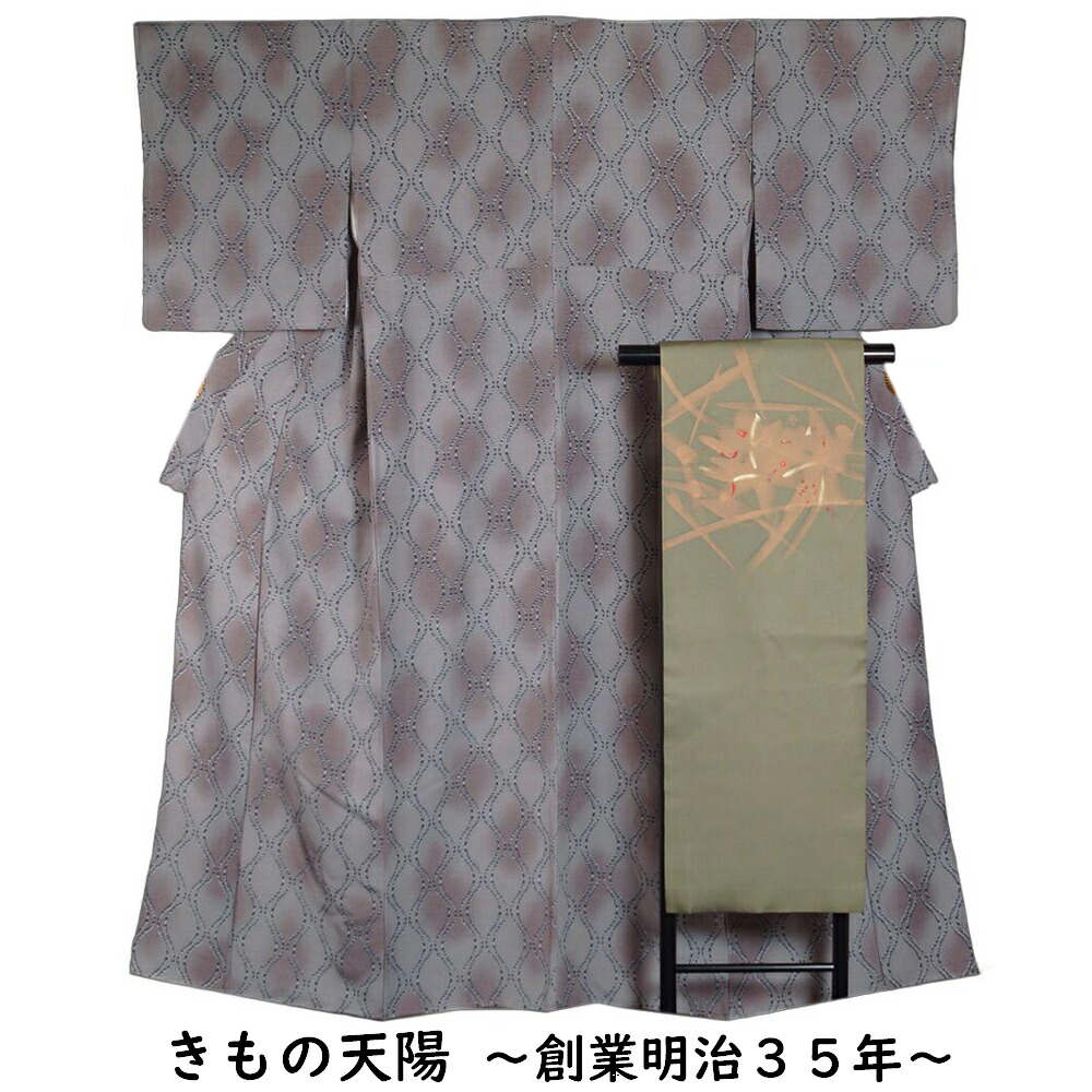 楽天市場】着物セット 小紋・名古屋帯 2点 セット 羽ばたく鳥模様 小紋