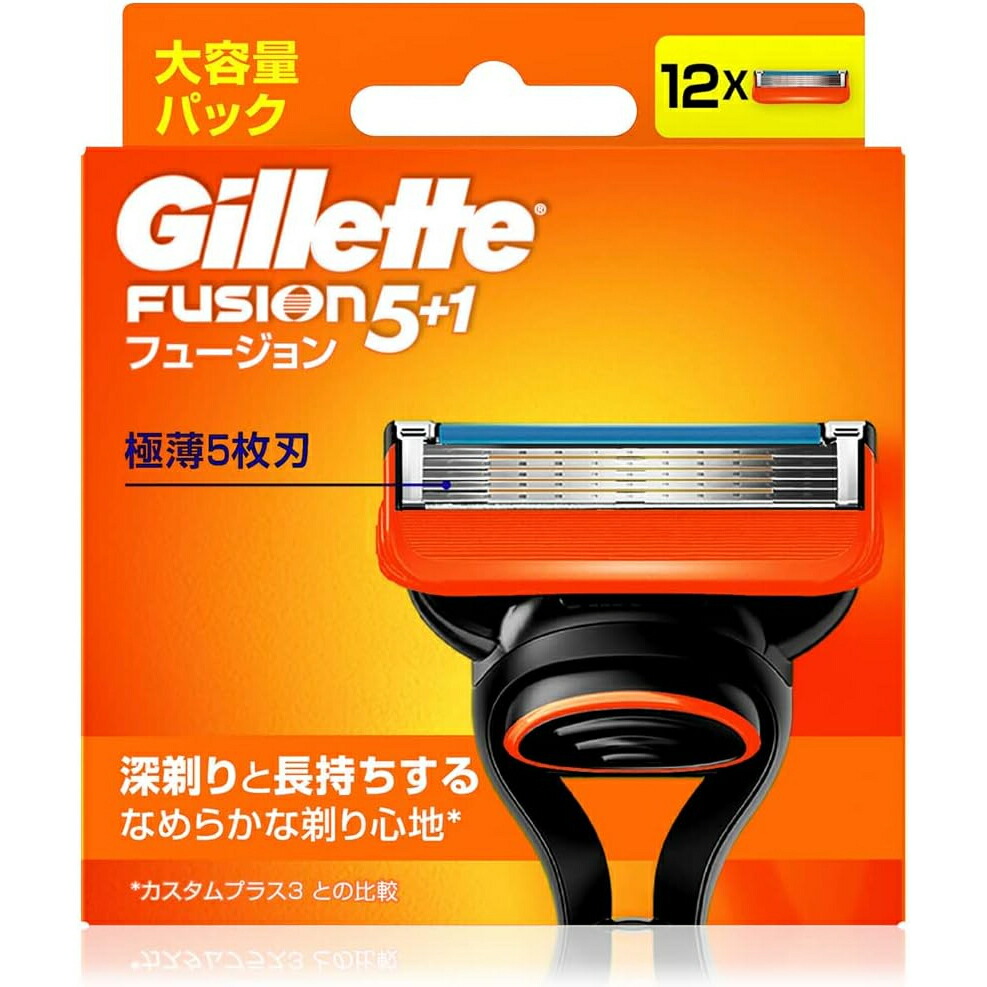 【楽天市場】 【マラソン期間PT2倍】 Gillette フュージョン 5+1 替刃12コ入 ジレット：てらだや 楽天市場店