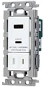 ● Panasonic 埋込充電用USBコンセント2ポート 18W USB-A・C 扉付コンセント付 ホワイト WTF147740W パナソニック