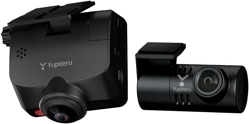 ● Yupiteru 全周囲360°&リアカメラドライブレコーダー Q-33R 高感度センサーSTARVIS搭載 駐車監視機能標準装備 高速録画 4つの安全運転サポート機能 大容量SDカード64GB 電源直結コード付属 ユピテル